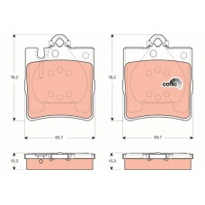GDB1421 TRW TRW DB Гальмівні колодки дискові W203 C-klasa 00- задн.