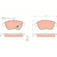 GDB1482 TRW Комплект гальмівних колодок дисковий гальм