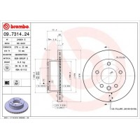 09.7314.24 BREMBO Гальмівний диск