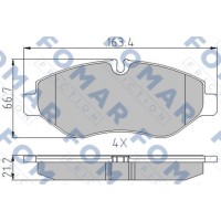 FO 929381 FOMAR Friction Комплект гальмівних колодок дисковий гальм