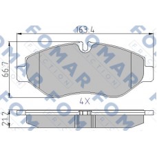 FO 929381 FOMAR Friction Комплект гальмівних колодок дисковий гальм FO 929381 FOMAR Friction Комплект гальмівних колодок дисковий гальм