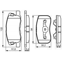 0 986 495 313 BOSCH Комплект гальмівних колодок дисковий гальм