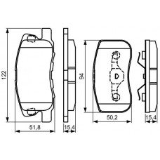 0 986 495 313 BOSCH Комплект гальмівних колодок дисковий гальм