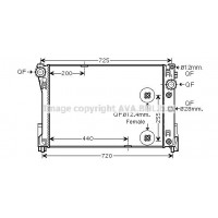 MSA2546 AVA QUALITY COOLING Радіатор охолодження двигуна