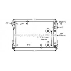 MSA2546 AVA QUALITY COOLING Радіатор охолодження двигуна