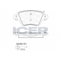 181682-701 ICER Комплект гальмівних колодок дисковий гальм