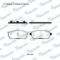 RMPZ06 MANDO Комплект гальмівних колодок дисковий гальм