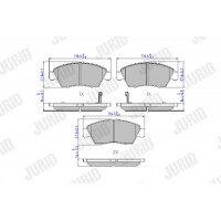 572340J JURID КомплеК т гальмівних колодок, дискове гальмо