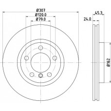 8DD 355 126-291 HELLA PAGID Гальмівний диск
