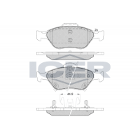 181877 ICER Комплект гальмівних колодок дисковий гальм