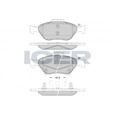 181877 ICER Комплект гальмівних колодок дисковий гальм