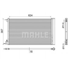 AC 552 000S MAHLE Конденсатор кондиціонера