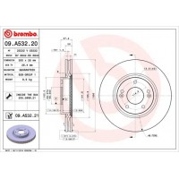 09.A532.20 BREMBO Гальмівний диск