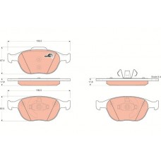GDB1532 TRW Комплект гальмівних колодок дисковий гальм