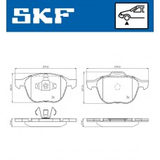 VKBP 80016 SKF КомплеК т гальмівних колодок, дискове гальмо