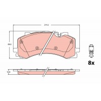 GDB2235 TRW Комплект гальмівних колодок дисковий гальм