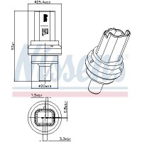 207021 NISSENS Датчик температура охолоджувальної рідини