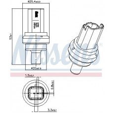 207021 NISSENS Датчик температура охолоджувальної рідини