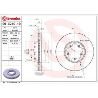 09.C240.10 BREMBO Гальмівний диск