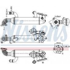 989290 NISSENS Радіатор рециркуляція ОГ