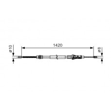1 987 482 013 BOSCH Тросик, cтояночный тормоз