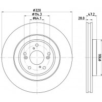 8DD 355 132-241 HELLA PAGID Гальмівний диск