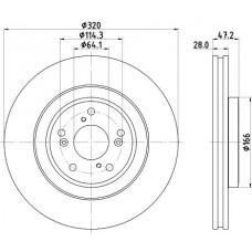 8DD 355 132-241 HELLA PAGID Гальмівний диск