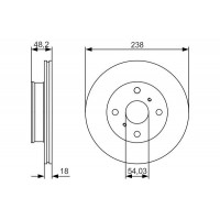 0 986 479 R75 BOSCH Гальмівний диск