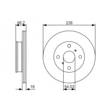 0 986 479 R75 BOSCH Гальмівний диск
