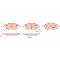 GDB1918 TRW Комплект гальмівних колодок дисковий гальм