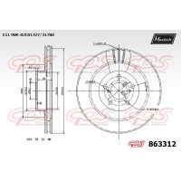 863312 MAXTECH Гальмівний диск