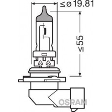 9006 OSRAM Лампа розжарювання фара дальнього світла