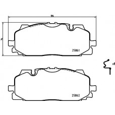 P 85 165 BREMBO Комплект гальмівних колодок дисковий гальм