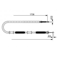1 987 482 700 BOSCH Тросик, cтояночный тормоз