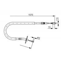 1 987 477 860 BOSCH Тросик, cтояночный тормоз