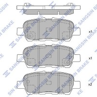 SP1637 Hi-Q Комплект гальмівних колодок дисковий гальм