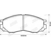 572419J JURID Комплект гальмівних колодок дисковий гальм