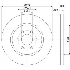 8DD 355 119-001 HELLA PAGID Гальмівний диск