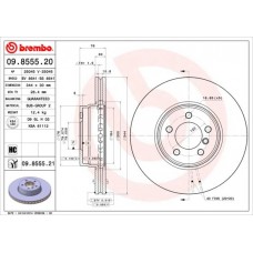 09.8555.21 BREMBO Гальмівний диск