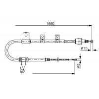 1 987 482 074 BOSCH Тросик, cтояночный тормоз