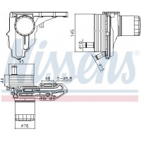 91329 NISSENS масляний радіатор двигунне олива