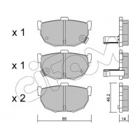 822-362-0 CIFAM Комплект гальмівних колодок дисковий гальм