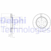 BG4212 DELPHI Гальмівний диск