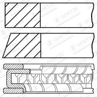 08-426807-00 GOETZE ENGINE Комплект поршневих кілець