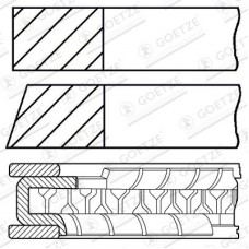 08-428300-00 GOETZE ENGINE Комплект поршневих кілець