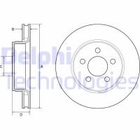 BG4642 DELPHI Гальмівний диск