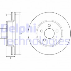 BG4642 DELPHI Гальмівний диск