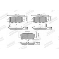 572501J JURID Комплект гальмівних колодок дисковий гальм