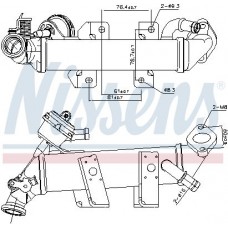 989389 NISSENS Радіатор рециркуляція ОГ