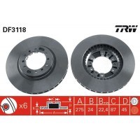 DF3118 TRW Гальмівний диск